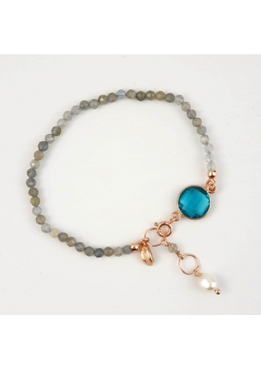 Bracciale Aquarelle, labradorite, quarzo celeste BR1771