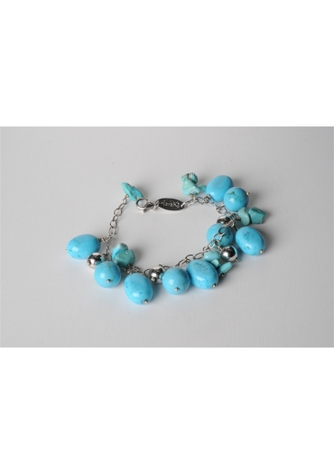 Bracciale charms, aulite turchese BR0546