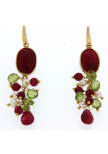 Or agata ruby, peridot, perle OR1702