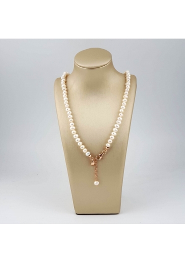 Collier perle coltivate semi round  6 mm CNPF51