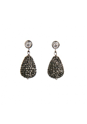 Orecchini goccia marcasite e zirconi OR2148