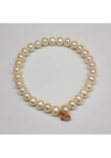Bracciale perle coltivate bianche 6 mm BR1747