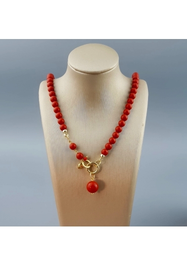 Collier Easy pasta corallo rosso 6 mm CN3708