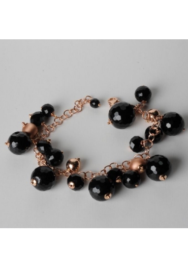 Bracciale charms agata nera BR0760