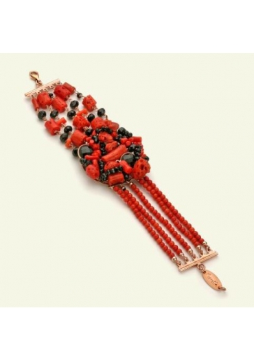 Bracciale corallo rosso naturale BR1394