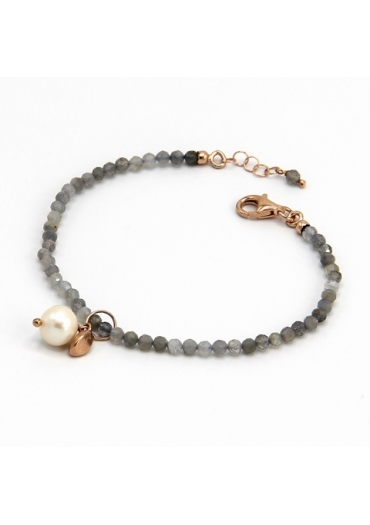 Bracciale labradorite taglio diamond BR1546