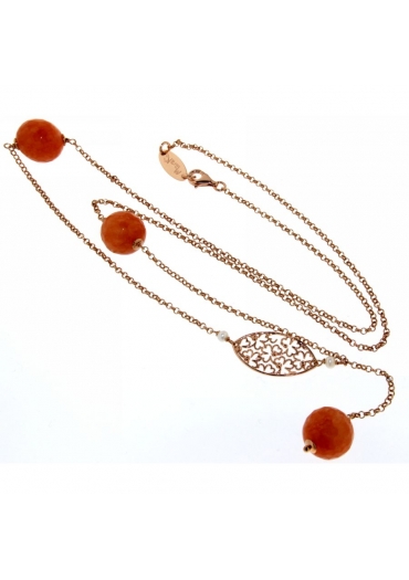 Collana giada arancione CN2385