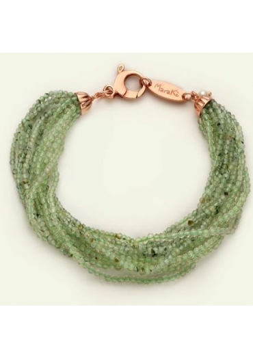 Bracciale quarzo rutilato verde 2 mm diamond BR1435