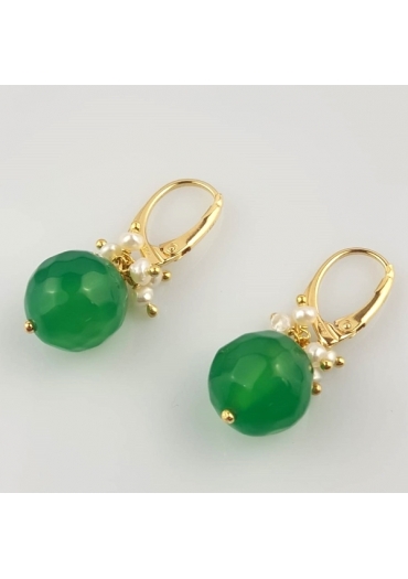 Or Agata verde, perle di fiume OR1880