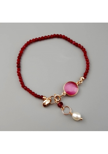 Bracciale aquarelle, agata Ruby BR1767