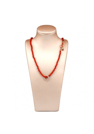 Collier corallo bamboo rosso CN3476