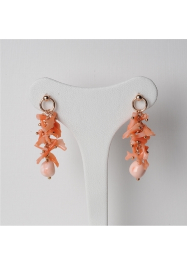 orecchini corallo rosa or1245