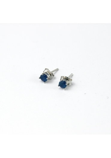 Orecchini punto luce zircone blu OR2229