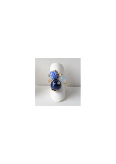 Anello agata blu